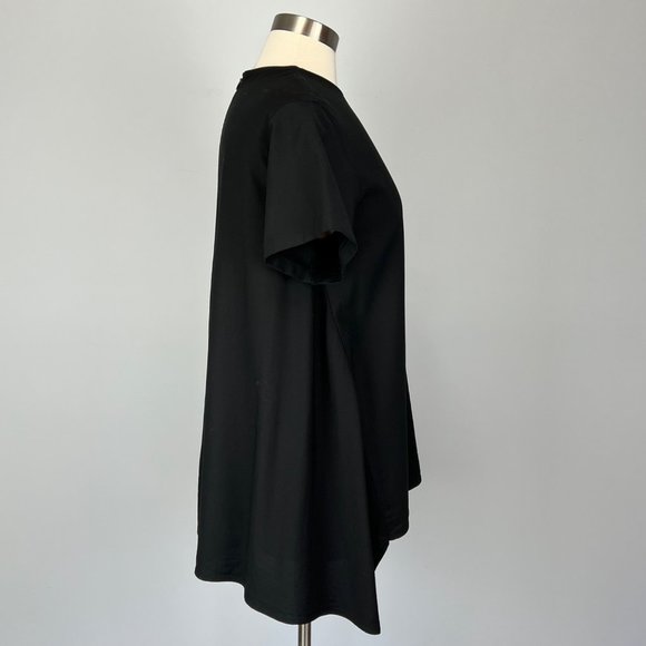 Demoo Parkchoonmoo Black Asymmetric Hem Short Sleeve Tunic Top size Medium - Picture 4 of 10